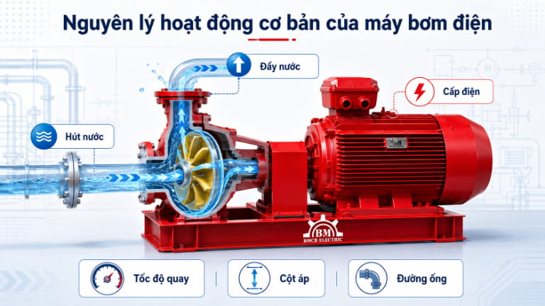 Nguyên lý hoạt động cơ bản của máy bơm điện