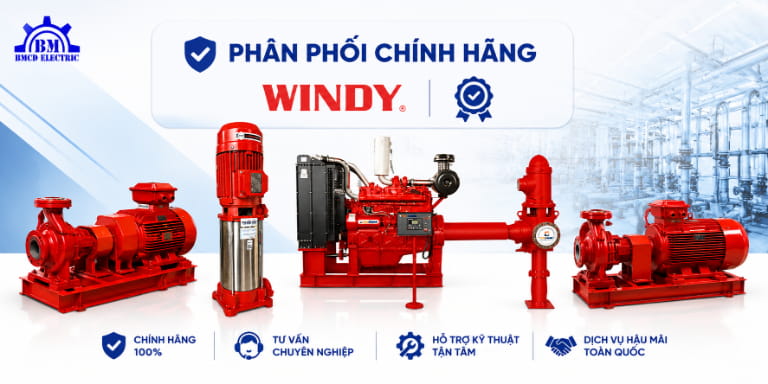 Cơ Điện Bình Minh phân phối máy bơm Windy chính hãng