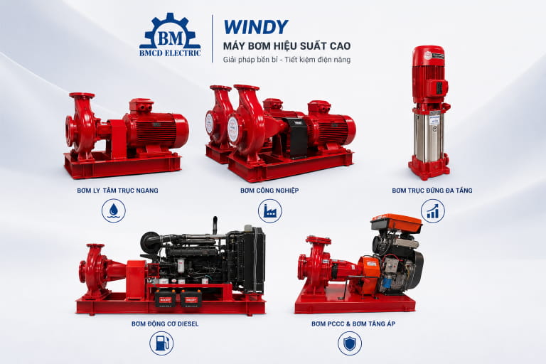 Giới thiệu các dòng máy bơm hiệu suất cao của Cơ Điện Bình Minh